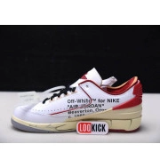 Off-White Low White Red Jordan Retro 2 DJ4375-106 SP 0805